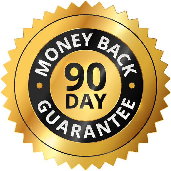 90-day money-back guarantee badge